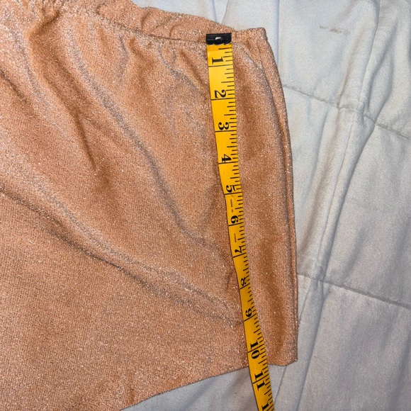 SHEIN Asymmetrical Sparkly Tan Skirt - Picture 7 of 10